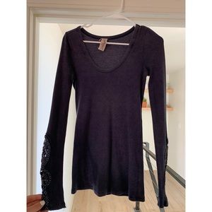 Free People Blue Thermal Long Sleeve